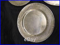 29.65oz Vintage Lot Of 9 Sterling Silver 6 Bread Butter Plates