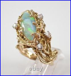 2Ct Marquise Cut Natural Fire Opal Vintage Wedding Ring 14K Yellow Gold Plated