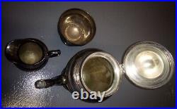 3 Lot Vintage Silver Plated Dresden EPSN 5978 Tea/Coffee Set