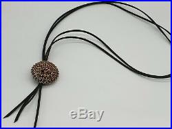 3 in 1 Vintage 900 silver Gold plated bohemian garnet brooch pin long necklace