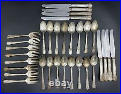 32 Pc Vintage Harmony House Plate AA+ Silverplate Maytime Pattern 1944