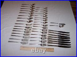 42 Pc Vintage PRESTIGE PLATE BORDEAUX Silverplate Flatware Spoons Forks Knive