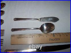 42 Pc Vintage PRESTIGE PLATE BORDEAUX Silverplate Flatware Spoons Forks Knive