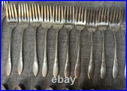 45 Pc Lot Vintage Oneida Community Plate 1932 Lady Hamilton Silverplate Flatware