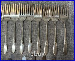 45 Pc Lot Vintage Oneida Community Plate 1932 Lady Hamilton Silverplate Flatware