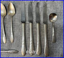 45 Pc Lot Vintage Oneida Community Plate 1932 Lady Hamilton Silverplate Flatware