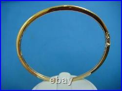 4Ct Princess Cut Real Moissanite Bangle Bracelet 14K Yellow Gold Plated Silver