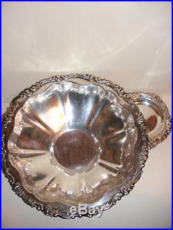 5 PC set of vintage Peru Camusso Sterling silver bowl and 4 plates