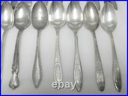 50 Mixed Lot Silverplate Teaspoons Wedding Tableware Silver Spoon SP Assorted
