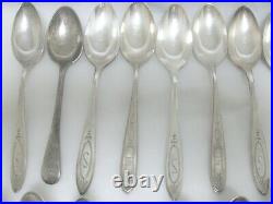 50 Mixed Lot Silverplate Teaspoons Wedding Tableware Silver Spoon SP Assorted