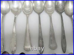 50 Mixed Lot Silverplate Teaspoons Wedding Tableware Spoon Silver Craft SP Table