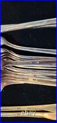 50 Pieces Mix Of Vintage Cutlery, Silver Plated, Famous Brands