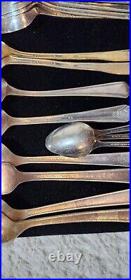 50 Pieces Mix Of Vintage Cutlery, Silver Plated, Famous Brands