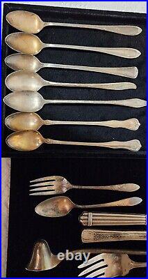 50 Pieces Mix Of Vintage Cutlery, Silver Plated, Famous Brands