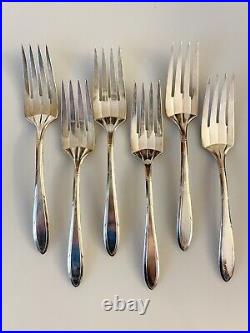 51 Piece 1939 Vintage Oneida Nobility Plate Reverie Silverware Original Papers