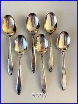 51 Piece 1939 Vintage Oneida Nobility Plate Reverie Silverware Original Papers