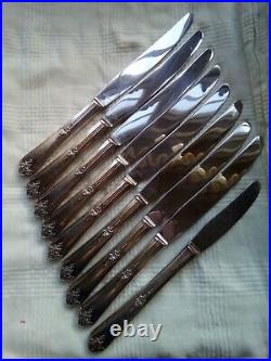 59 Pc Vintage Oneida Tudor Plate Sweet Briar Silverplate Flatware + 10 Other Pc
