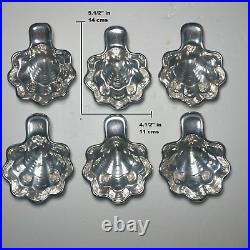 6 Gorham Silver Electroplate #025 Vintage Shell Dishes