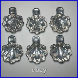 6 Gorham Silver Electroplate #025 Vintage Shell Dishes