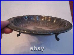 6 Vintage Silver Plated Trays And Bowls Heavy Tarnishing