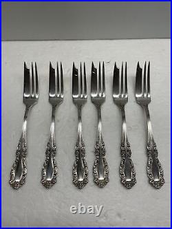 6 Vintage paragon triple (silver) Plate forks pie Dessert Cake 7.25