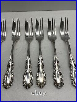 6 Vintage paragon triple (silver) Plate forks pie Dessert Cake 7.25