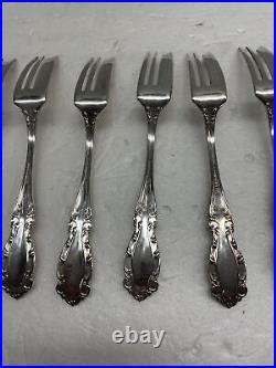 6 Vintage paragon triple (silver) Plate forks pie Dessert Cake 7.25