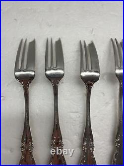 6 Vintage paragon triple (silver) Plate forks pie Dessert Cake 7.25