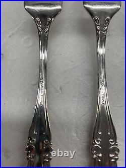 6 Vintage paragon triple (silver) Plate forks pie Dessert Cake 7.25