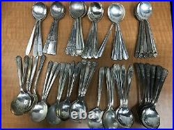 60 Pc Mixed Antique to Vintage Silverplated ROUND SOUP GUMBO SPOONS 6 1/2 7