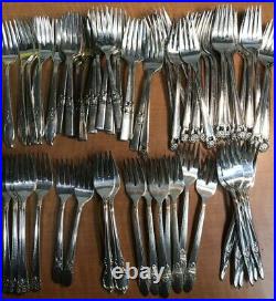 65 Pc Mixed Antique to Vintage Silverplated SALAD FORKS Craft or USE