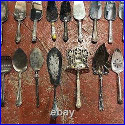 67 Cake Pie Lasagna Serving Vintage Silver Plate Flatware Lot Craft Art #q38a1