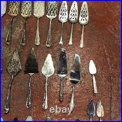 67 Cake Pie Lasagna Serving Vintage Silver Plate Flatware Lot Craft Art #q38a1