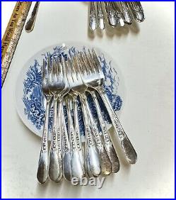 72 Forks CAKE Salad DESSERT Silverplate Place Settings 6 Matching Wedding VTG