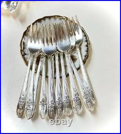 72 Forks CAKE Salad DESSERT Silverplate Place Settings 6 Matching Wedding VTG