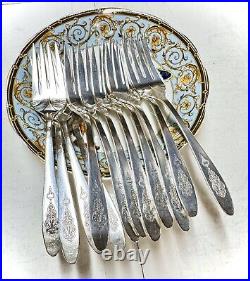 72 Forks CAKE Salad DESSERT Silverplate Place Settings 6 Matching Wedding VTG