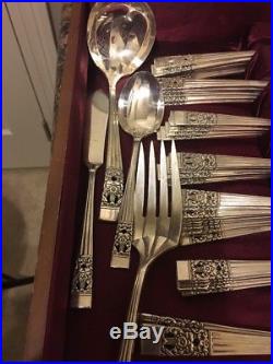 73 Piece Set CORONATION Silverplate Flatware Oneida Community vintage silverware