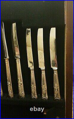 80 Piece Vintage J. Eales & Son SILVER PLATE Kings Cutlery Set with Wooden Canteen