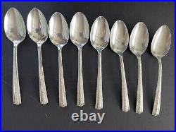 81 pc Vintage Wallace Brothers Roseanne Silver Plate AA Flatware Silverware Case