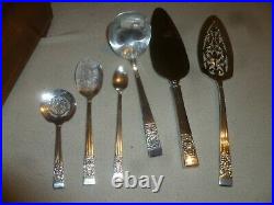 83 Piece Oneida Community Coronation Silver Plate Silverware Vintage Serving