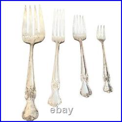 86 Pcs Old Company Silver-plate 1950 No Monogram Floral Pattern Flatware Mix