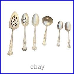 86 Pcs Old Company Silver-plate 1950 No Monogram Floral Pattern Flatware Mix