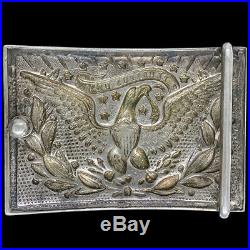 87g Sterling Silver Civil Indian War Army 1851 Officers Sword Plate Belt Buckle