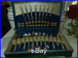 88 Piece Antique/Vintage Narcissus National Silver Co. Silverplate Flatware