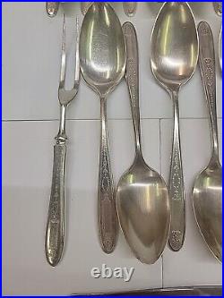 91 Pieces Vintage Oneida Community Plate Grosvenor Flatware Set No Monogram