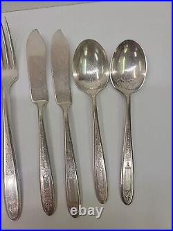 91 Pieces Vintage Oneida Community Plate Grosvenor Flatware Set No Monogram