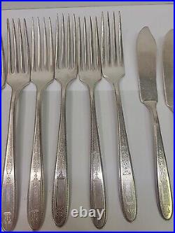 91 Pieces Vintage Oneida Community Plate Grosvenor Flatware Set No Monogram