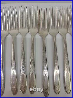 91 Pieces Vintage Oneida Community Plate Grosvenor Flatware Set No Monogram