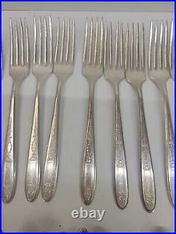 91 Pieces Vintage Oneida Community Plate Grosvenor Flatware Set No Monogram