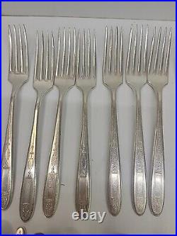 91 Pieces Vintage Oneida Community Plate Grosvenor Flatware Set No Monogram